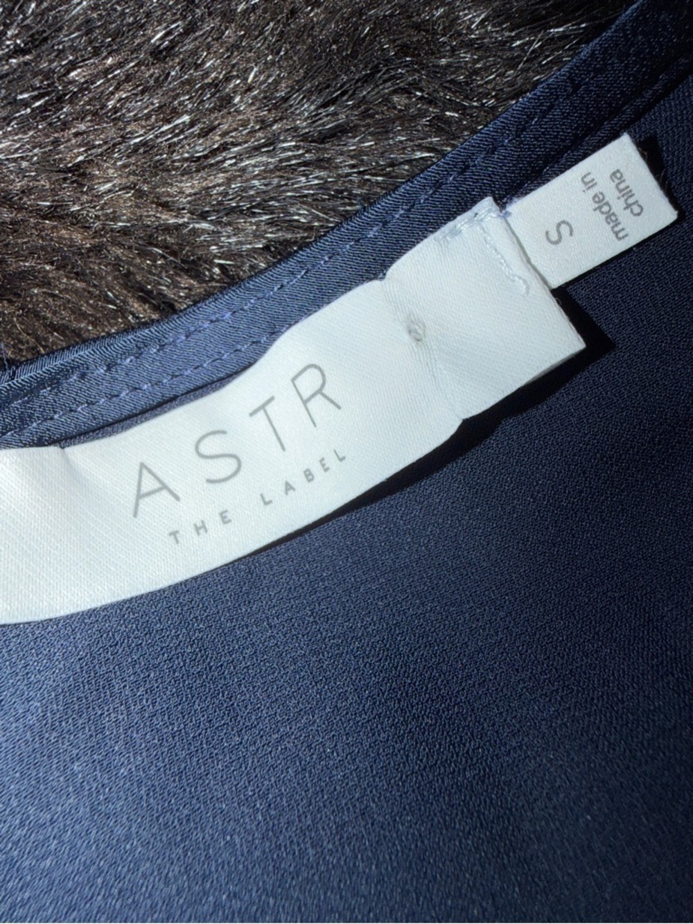 ASTR The Label Midnight Blue Satin Wrap Midi Dress Cutout NWT Small - Picture 8 of 8